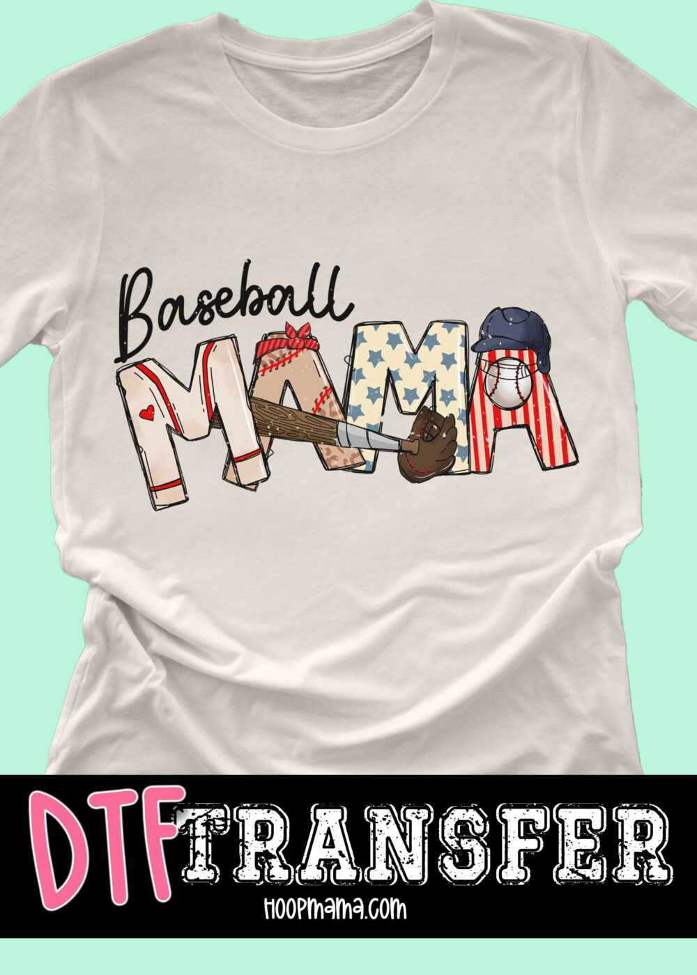 N24JAN18-092 - Baseball Mama - DTF TRANSFER