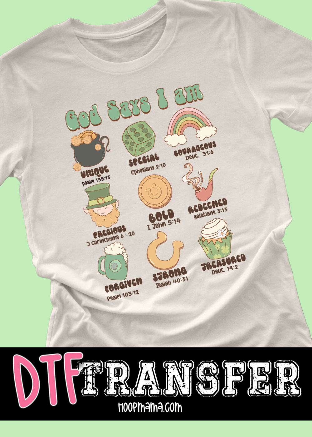 N24-JAN30-010 - God Says I Am - DTF TRANSFER