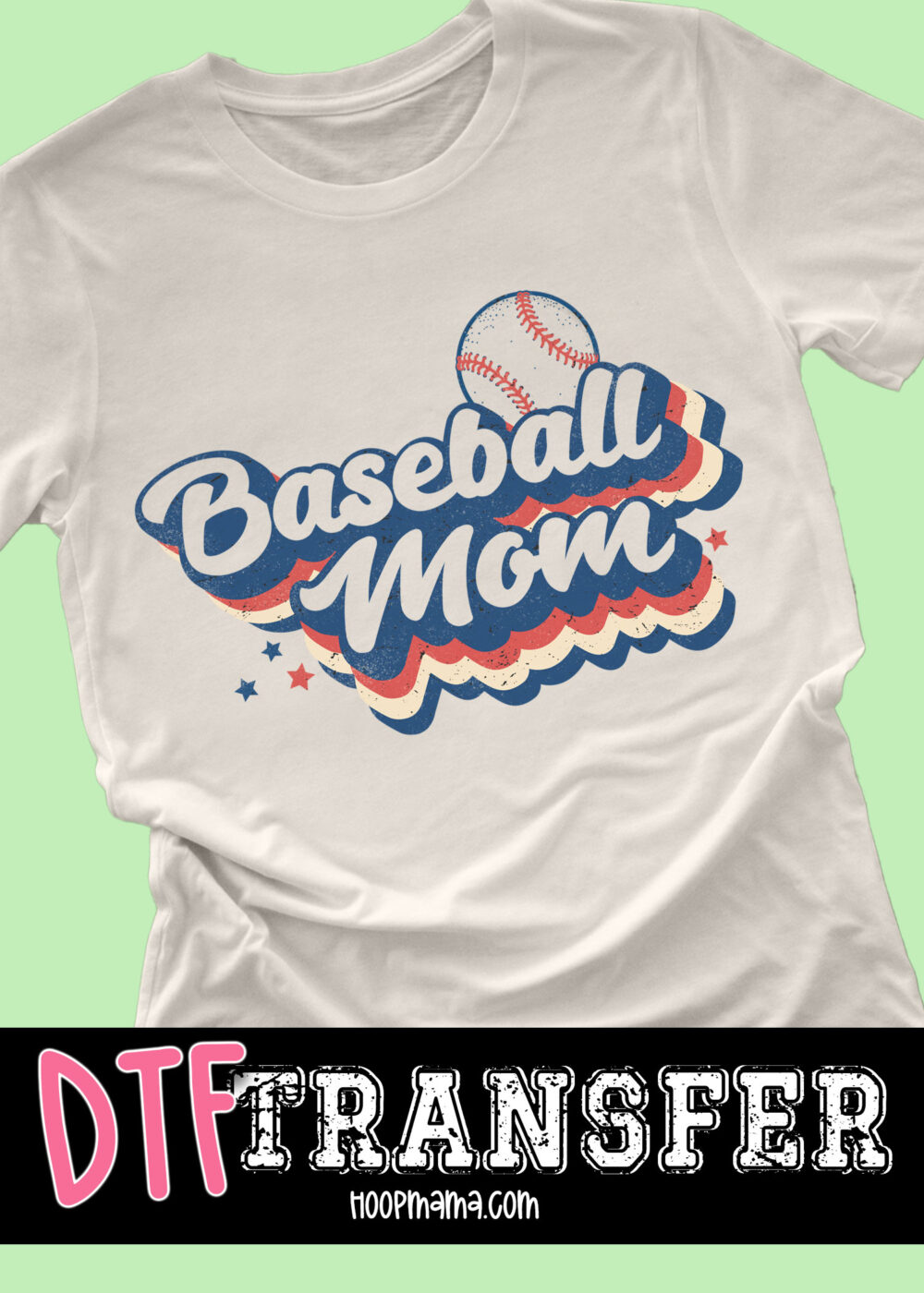 N24JAN18-014 - Baseball Mom Vintage - DTF TRANSFER