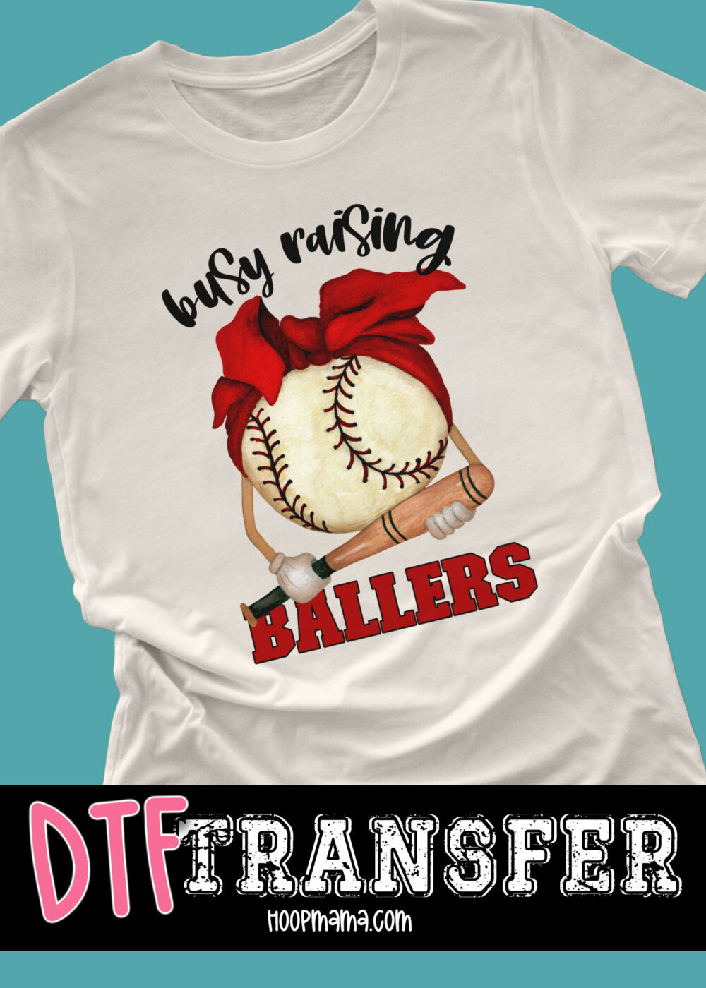 N24JAN18-083 - Red Bow Busy Raising Ballers - DTF TRANSFER