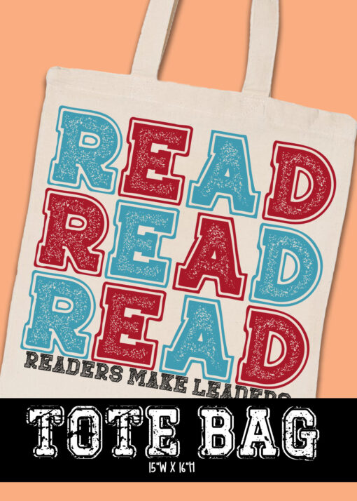 TB-B25-JAN32 - Read Read Read - BLACK - TOTE BAG