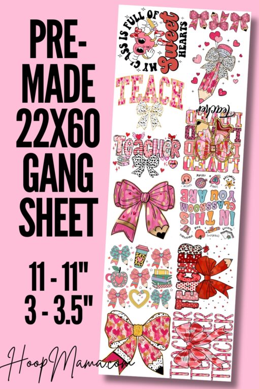 DTFGS-002 - Teacher Valentines DTF Gang Sheet