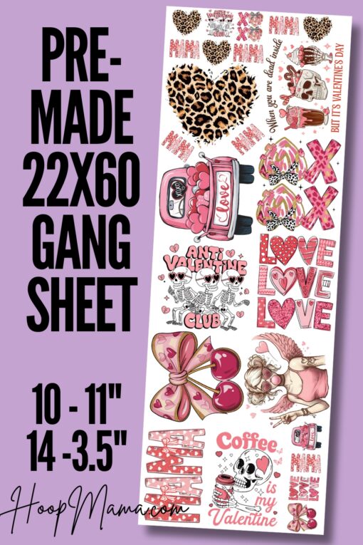 DTFGS-006 - Vintage Red Valentines DTF Gang Sheet