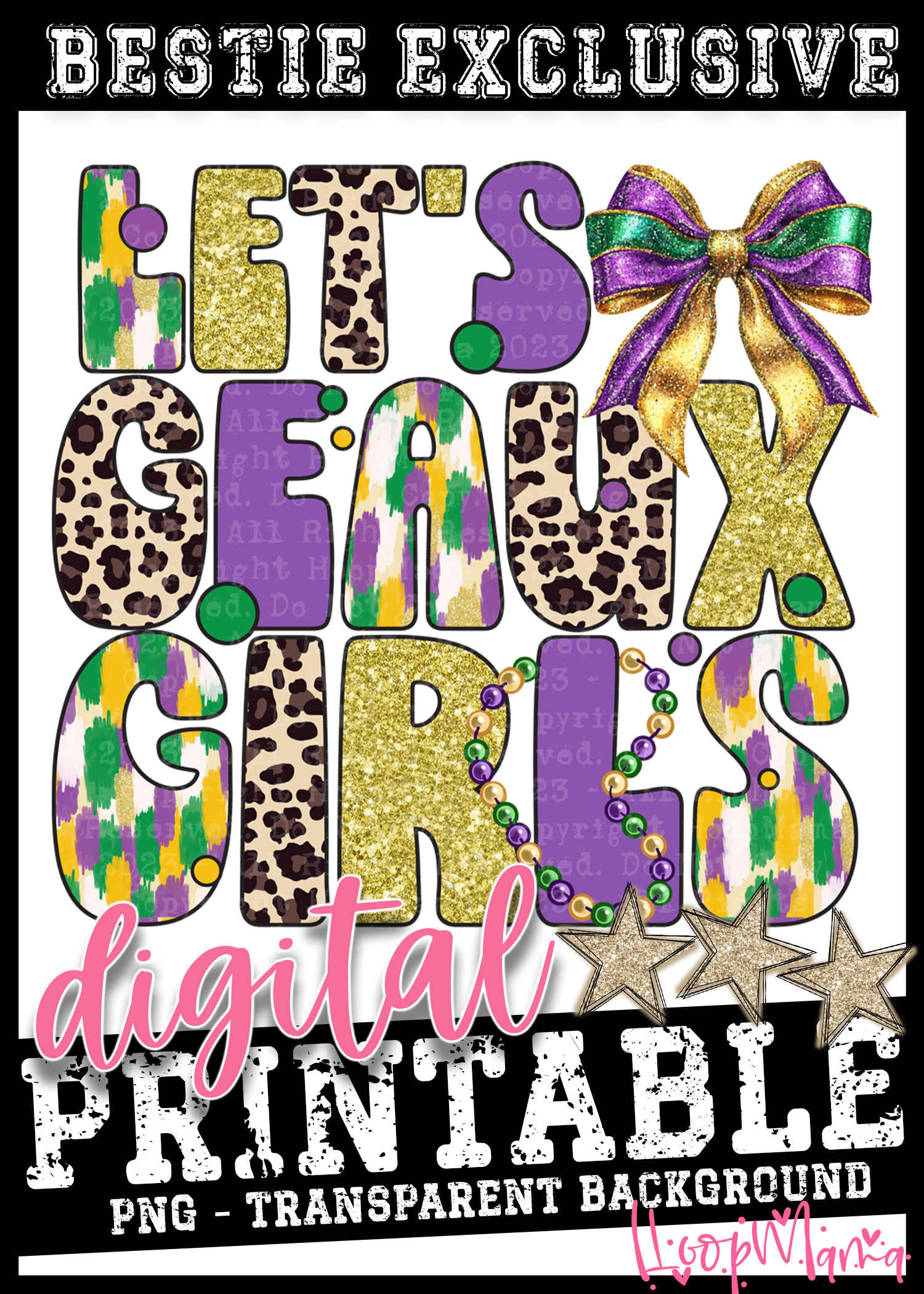 DD-B25-FEB33 - Lets Geaux Girl - DIGITAL DOWNLOAD