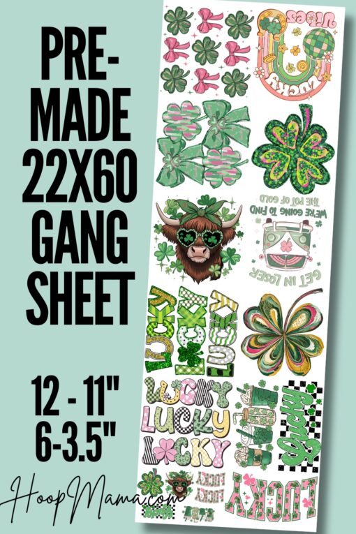 R2G051 - St Patricks Day SET 2 - DTF Transfer Gang Sheet