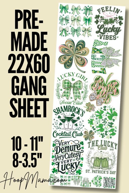 R2G052 - St Patricks Day SET 3 - DTF Transfer Gang Sheet