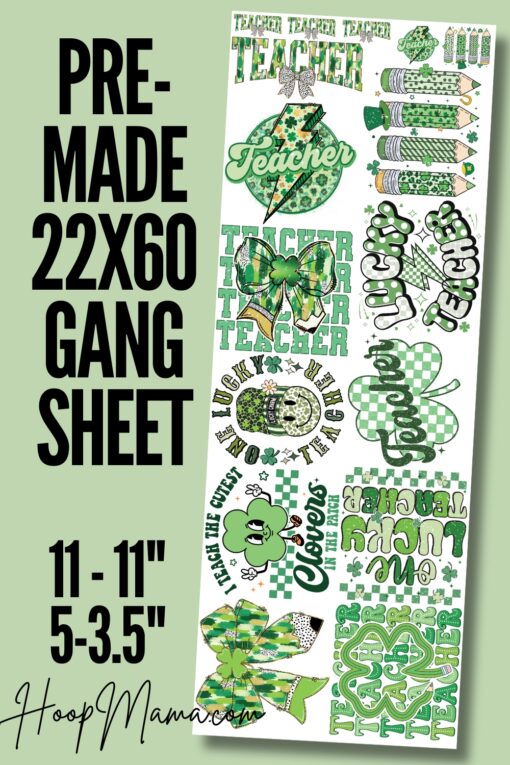 R2G053 - St Patricks Day SET 4 - DTF Transfer Gang Sheet