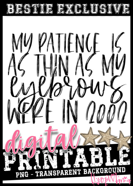 DD-B25-MAR42 - My Patience Is As Thin - DIGITAL DOWNLOAD
