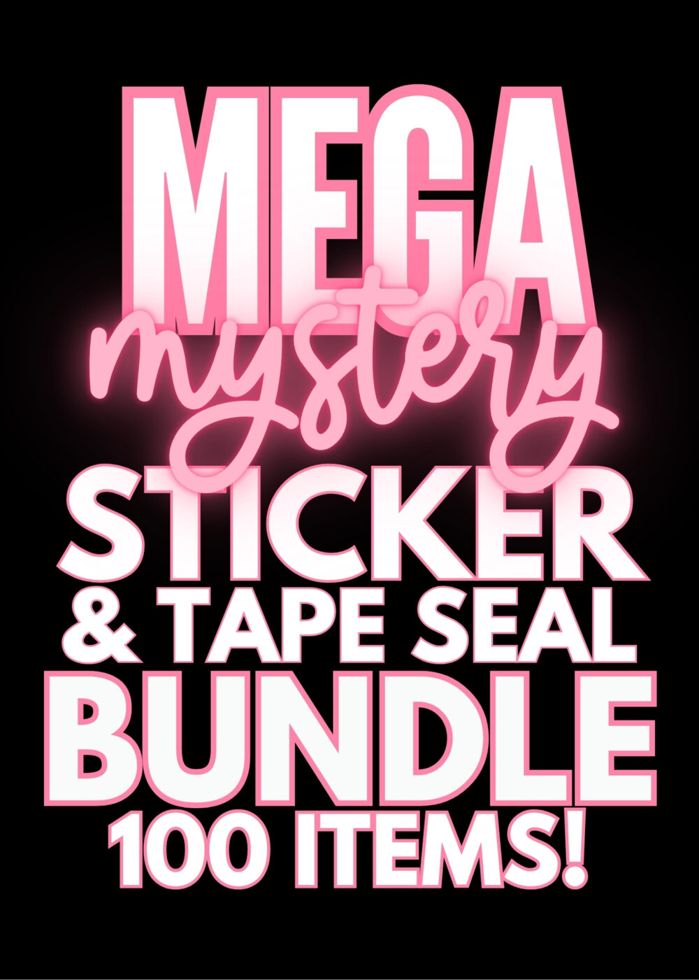 ***MYSTERY STICKER & TAPE SEAL GRAB BAG - 100 ITEMS!