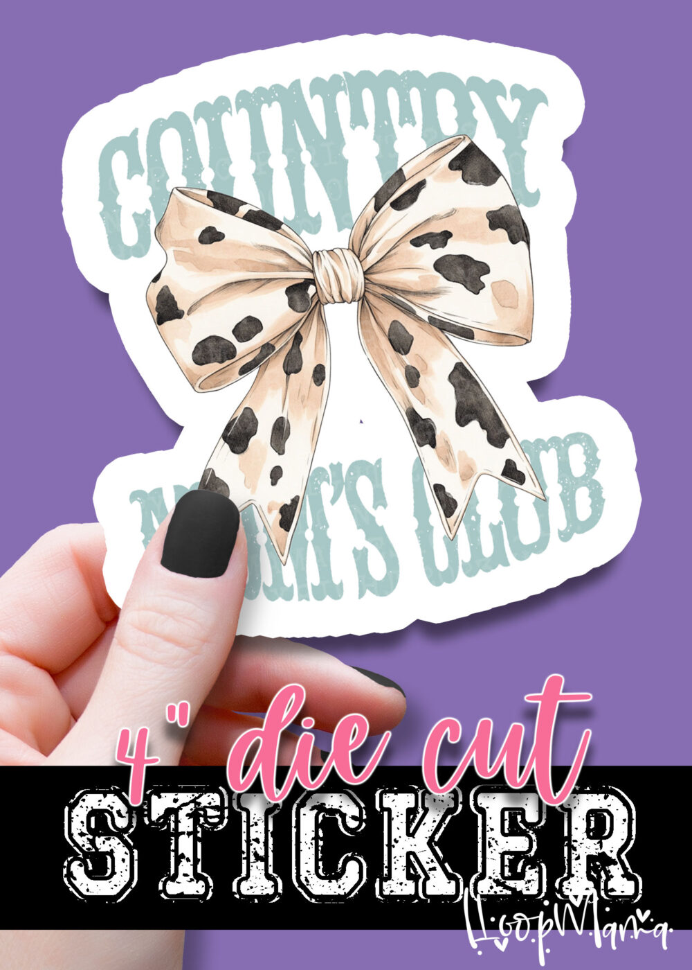 DC-B25-MAY09 - Country Moms Club - DIE CUT STICKER