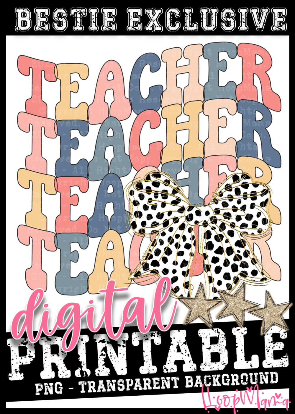 DD-B25-JUL21 - Teacher Teacher Teacher Vintage - DIGITAL DOWNLOAD