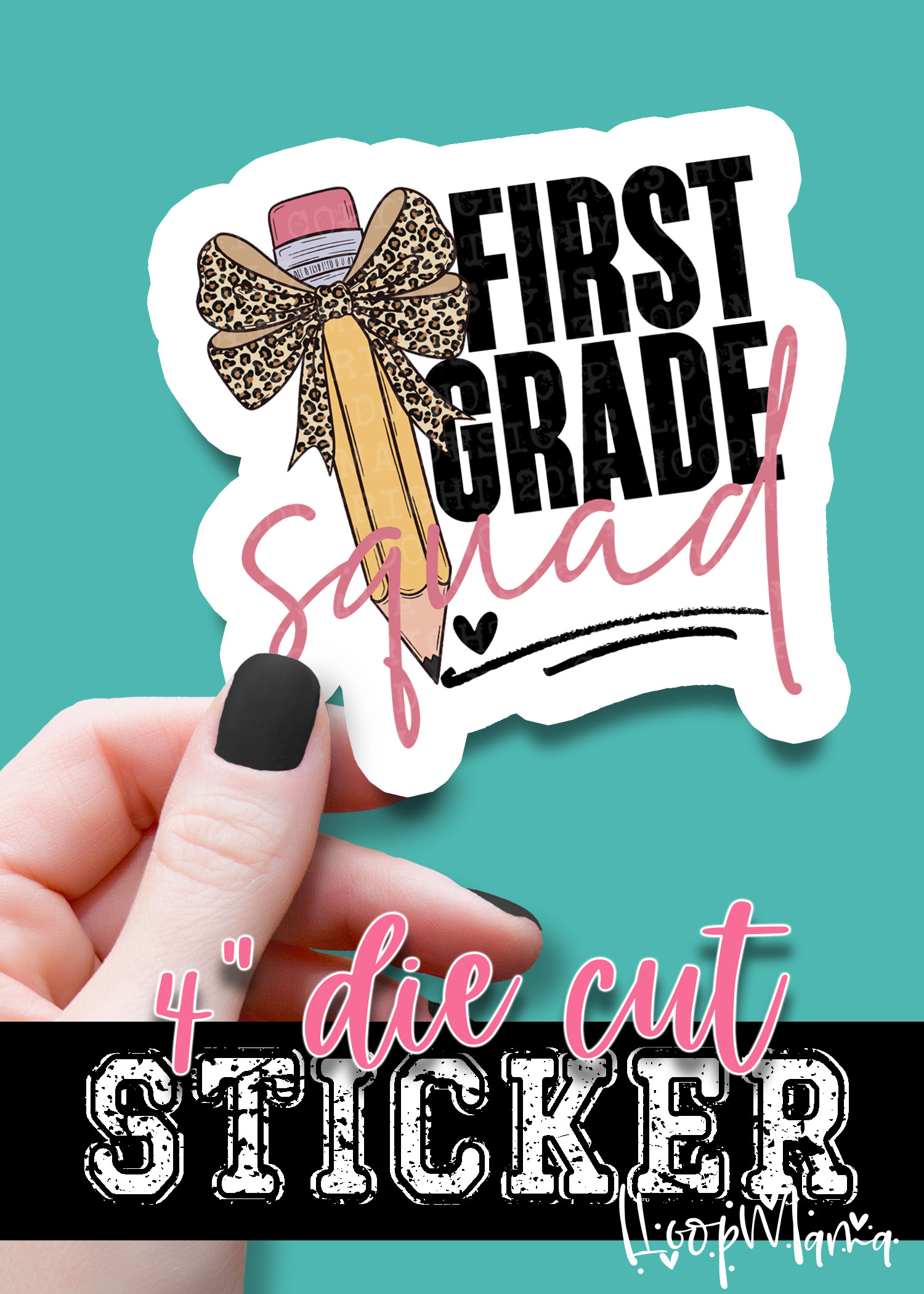 DC-B25-JUL31 - First Grade Squad - DIE CUT STICKER