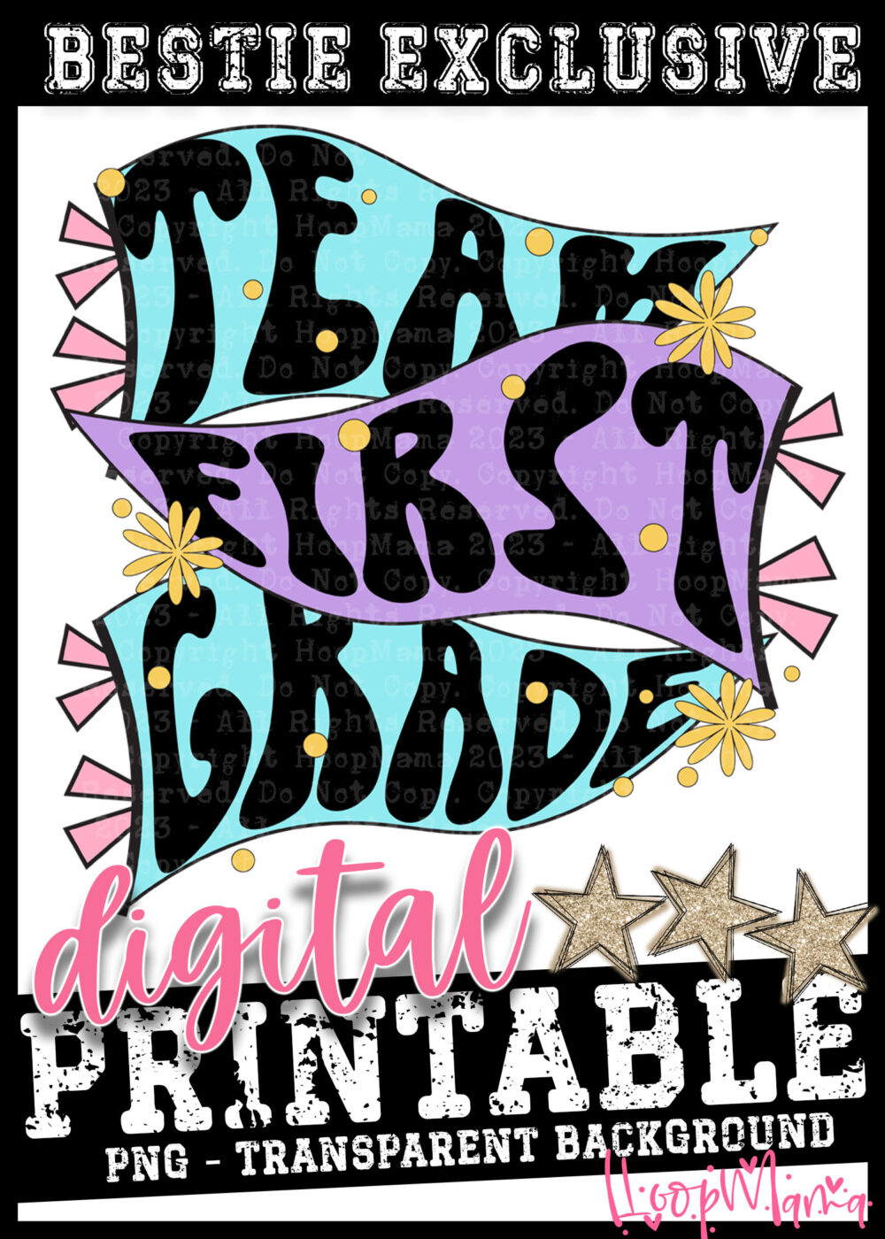 DD-B25-AUG19 - Team First Grade Pennant - DIGITAL DOWNLOAD