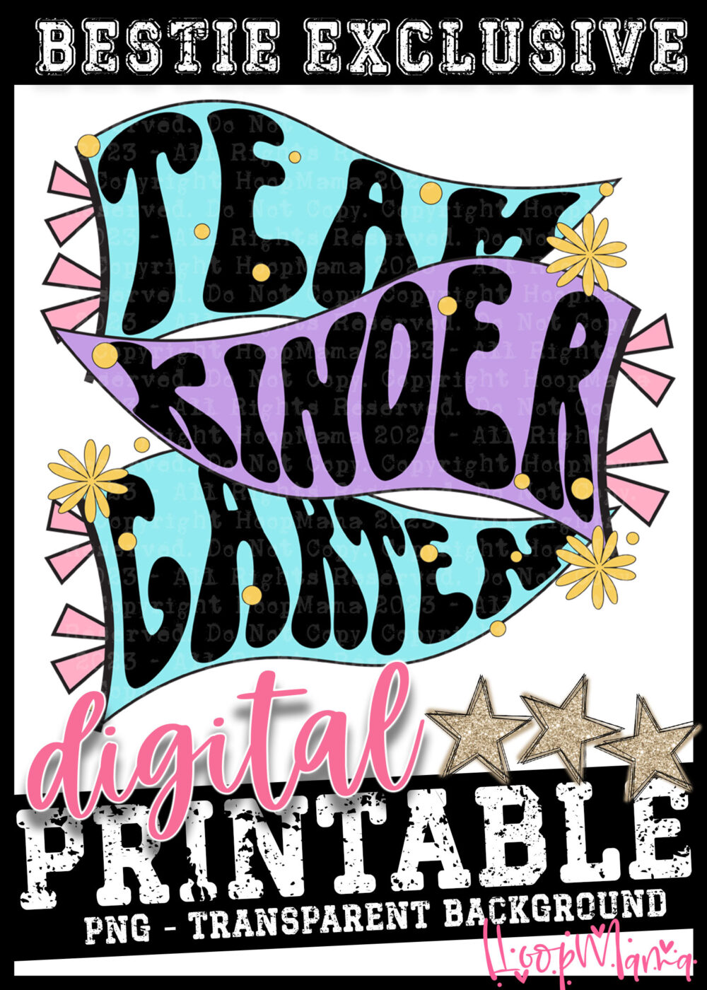 DD-B25-AUG25 - Team Kindergarten Grade Pennant - DIGITAL DOWNLOAD