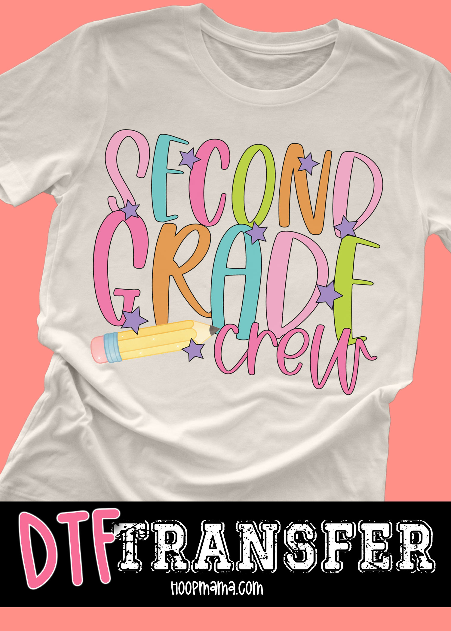 DTF-B25-AUG14 - Second Grade - DTF TRANSFER