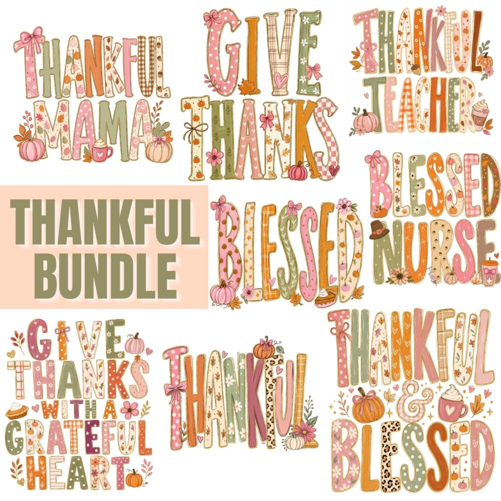 Girly Thanksgiving Digital Bundle
